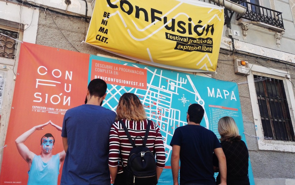 Mapa en Benimaclet con los espacios del conFusión. 