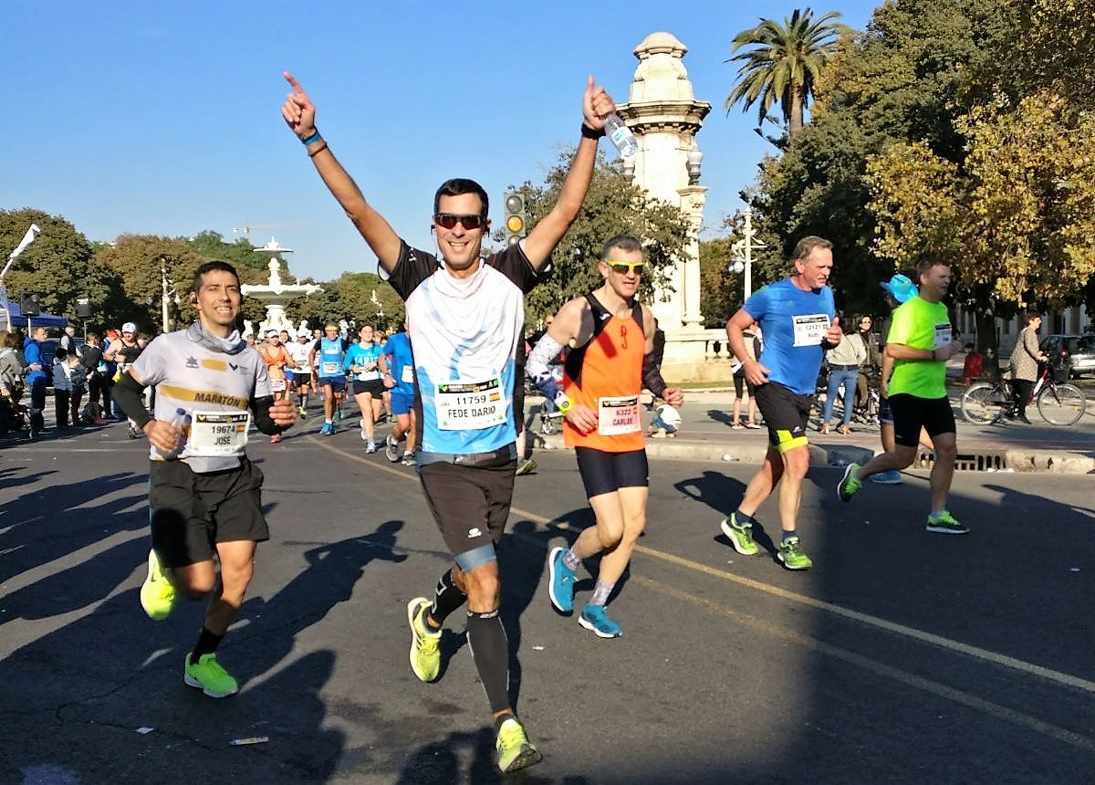 Un vecino de Benimaclet en su primer maratón de Valencia