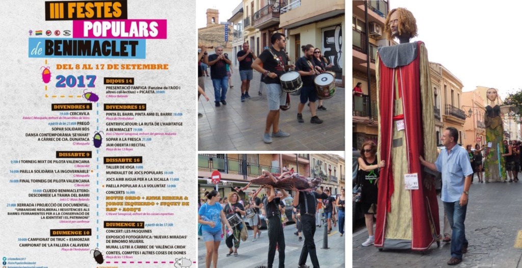 Montaje de las fiestas populares de Benimaclet