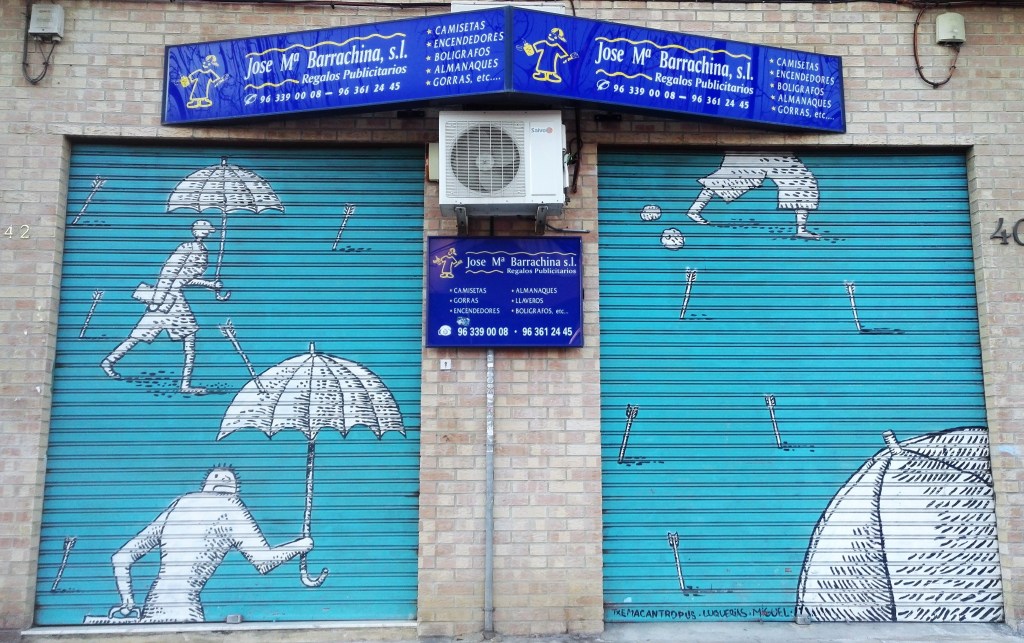 Fachada de la empresa  de Benimaclet que fabricó los abanicos de los Goya.