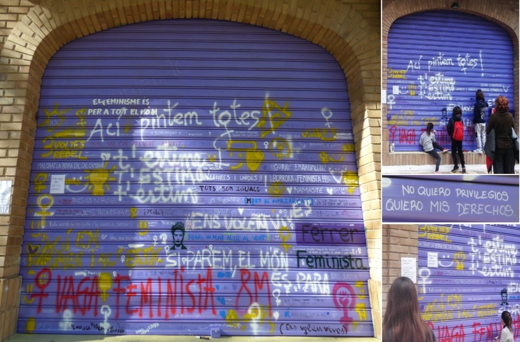 Persiana morada en Benimaclet por el 8M