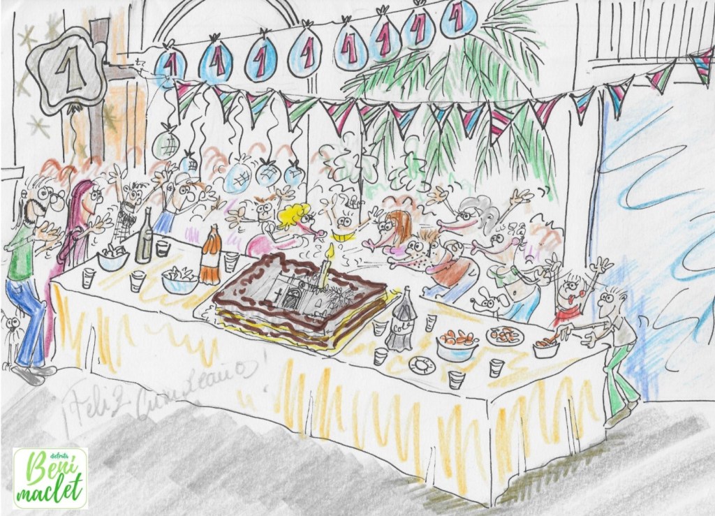 Ilustración por el primer aniversario del blog Disfruta Benimaclet