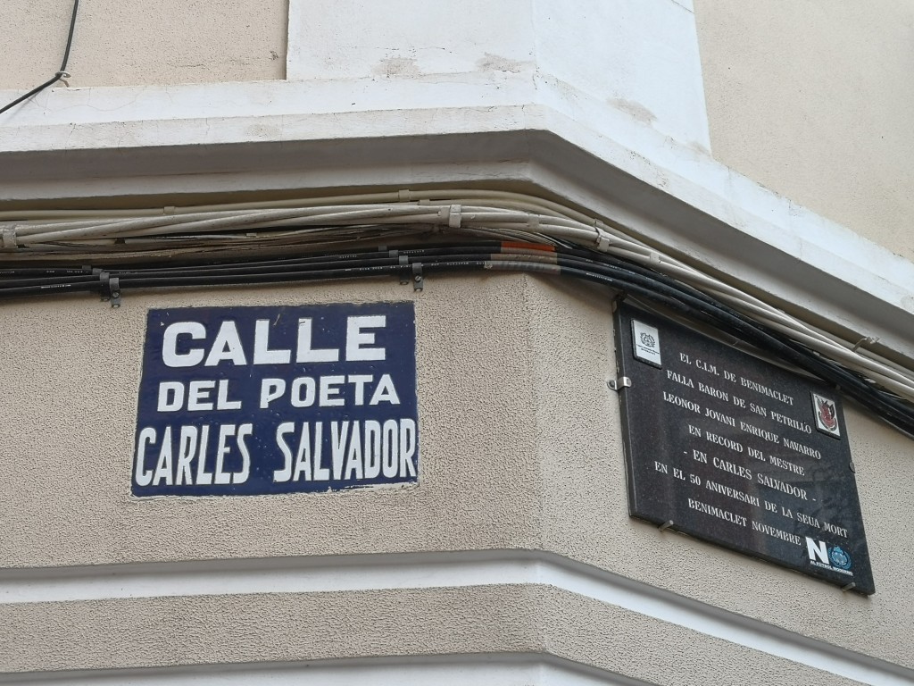 Calle en Benimaclet dedicada a Carles Salvador