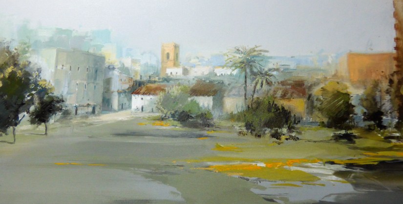 Obra ganadora del tercer certamen de pintura rápida de las fiestas de Benimaclet, celebrado en 2021