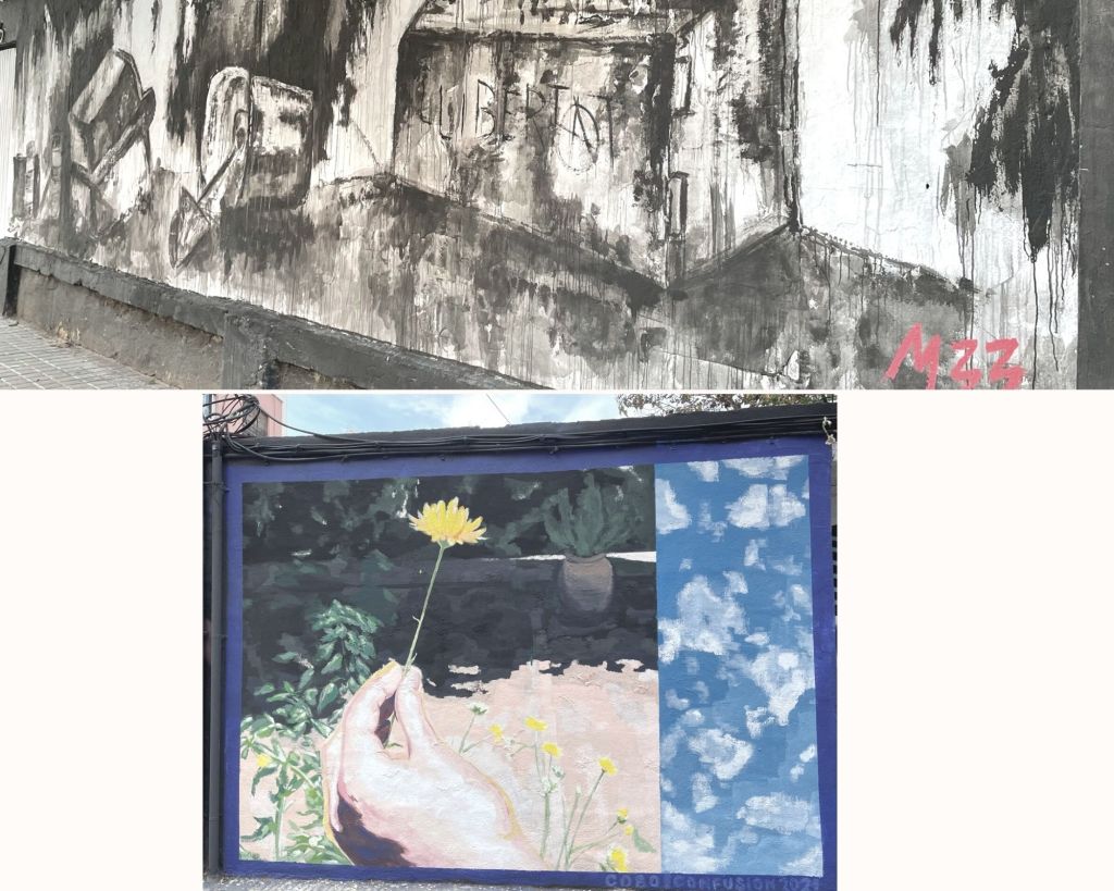 Murales de los artistas M33 y de Cobo en Benimaclet. 