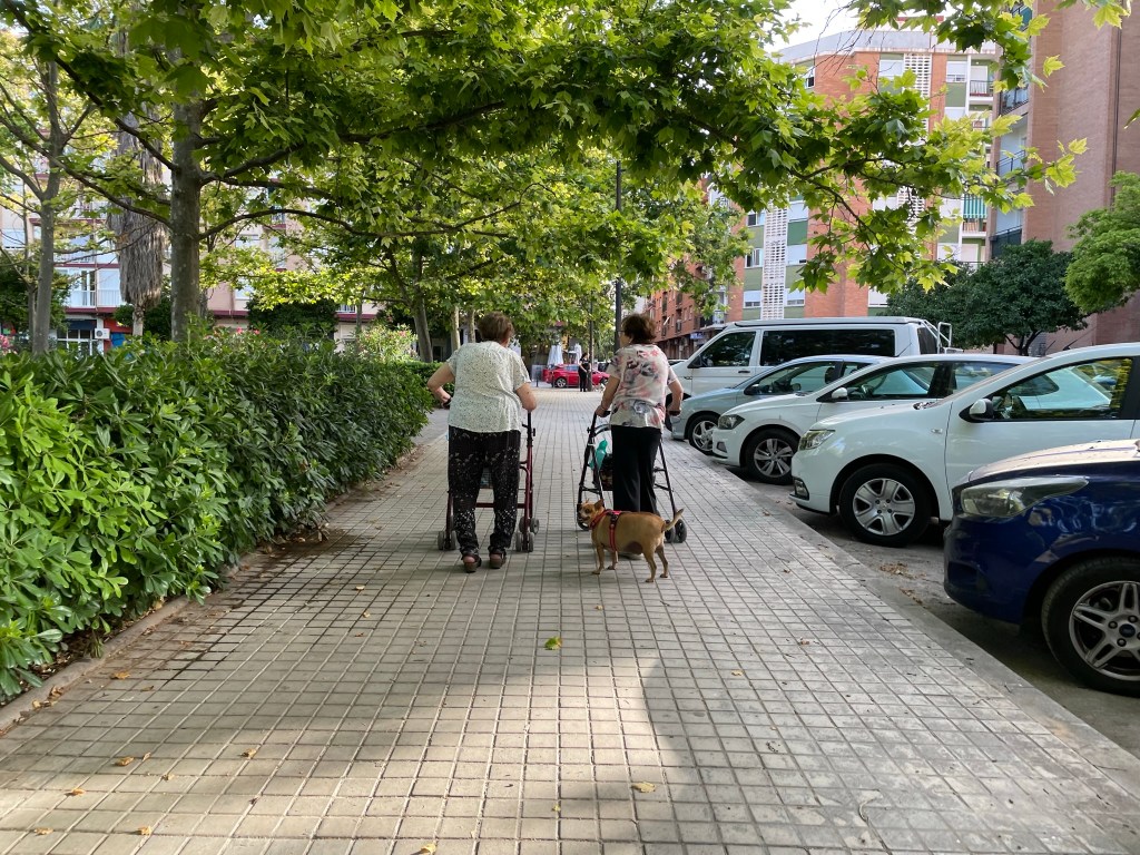 Dos mujeres pasean por Benimaclet