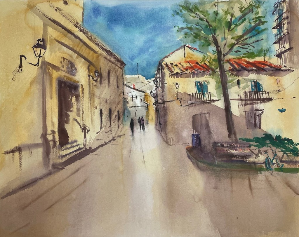 Obra ganadora del concurso de pintura rápida de Benimaclet