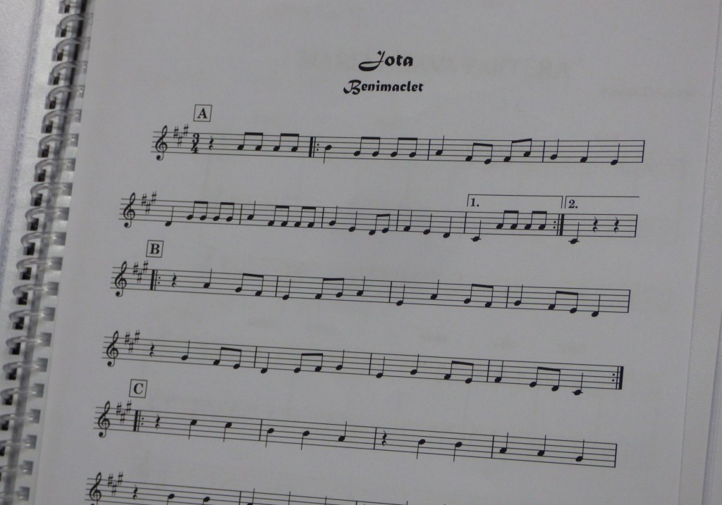 Partitura de la jota 'Benimaclet'
