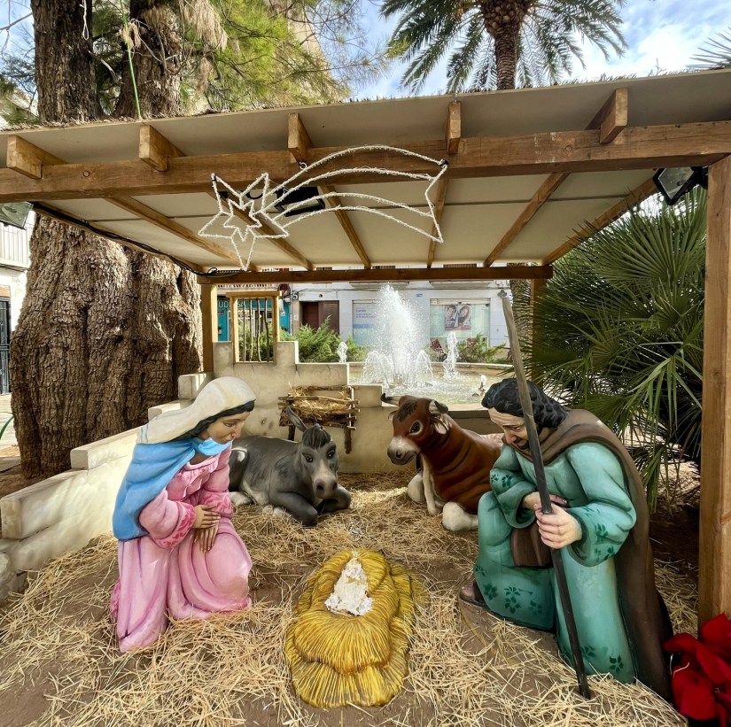 El belén de Benimaclet sin Niño Jesús tras el robo