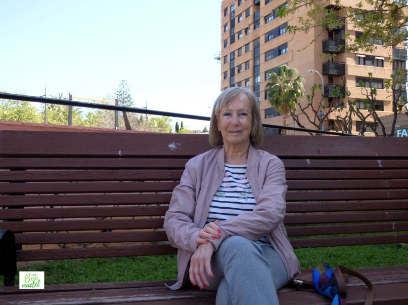 La escritora María García-Lliberós durante la entrevista con el blog Disfruta Benimaclet