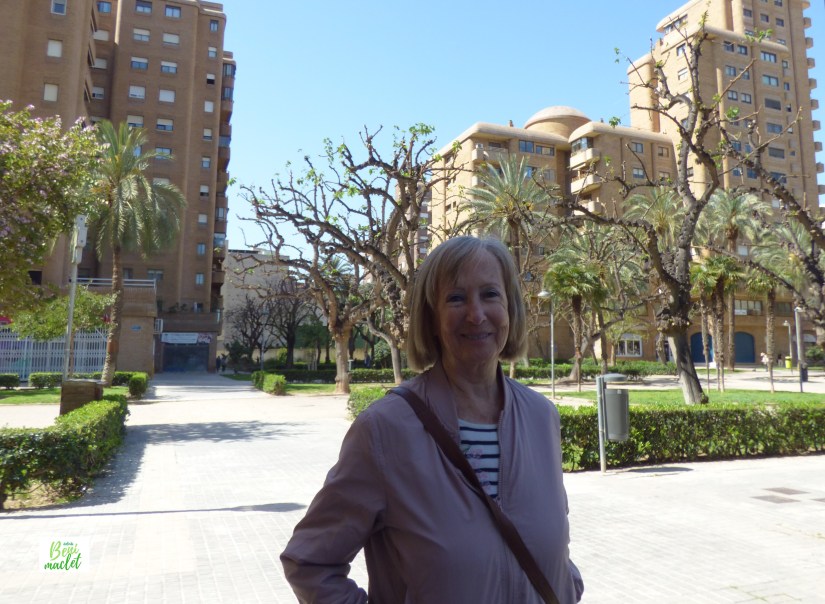 La escritora María García-Lliberós en el bulevar de Benimaclet que le gusta